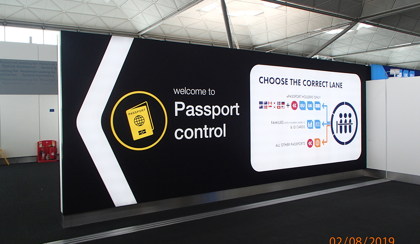 Airport Signage by Forefront Signs Bishops Stortford Hertfordshire Essex